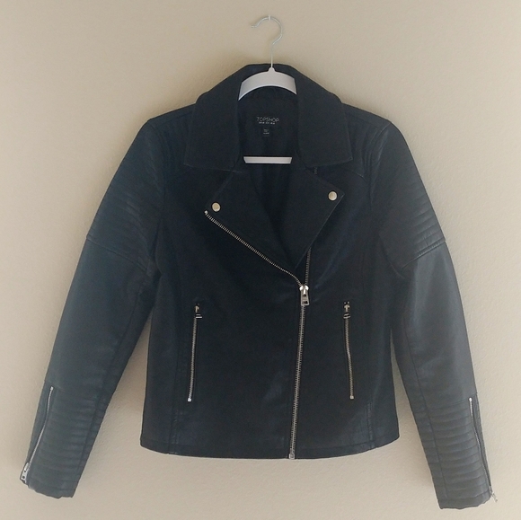 Topshop Rosa Biker Jacket - Picture 2 of 4